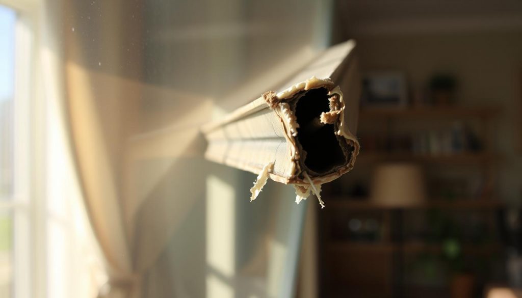 Verschlissene Fensterdichtungen